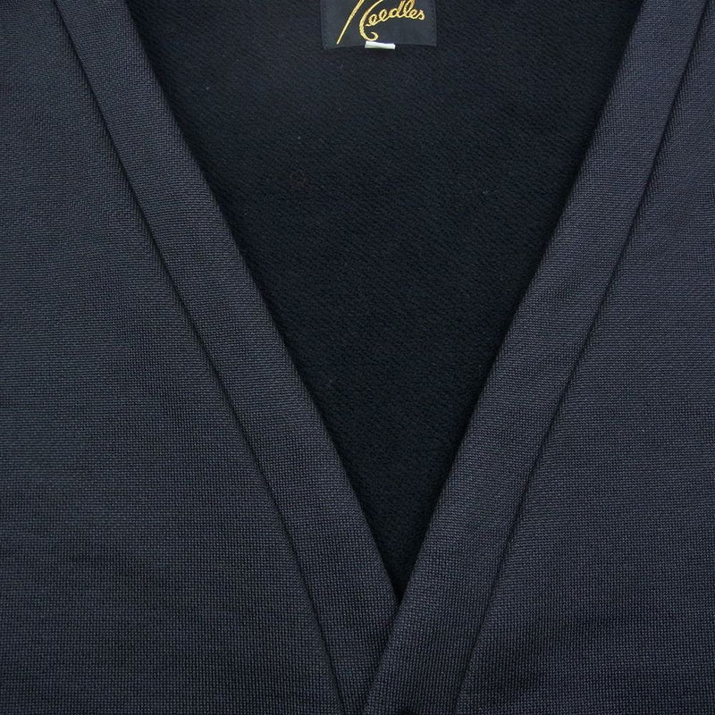 Needles ニードルス 23SS MR304 V Neck Cardigan C/PE Bright Jersey パピヨン刺繍 Vネック カーディガン ブラック系 L【新古品】【未使用】【中古】