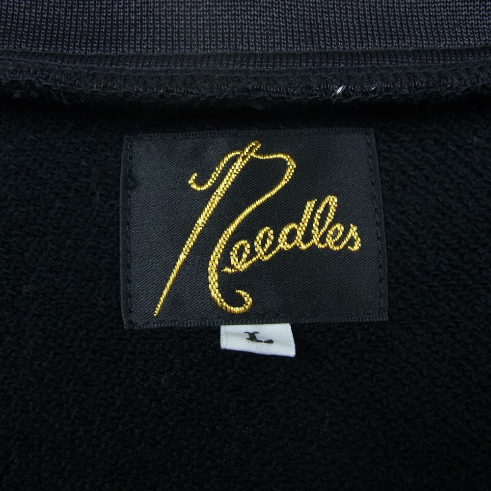 Needles ニードルス 23SS MR304 V Neck Cardigan C/PE Bright Jersey パピヨン刺繍 Vネック カーディガン ブラック系 L【新古品】【未使用】【中古】
