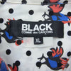 BLACK COMME des GARCONS ブラックコムデギャルソン AD2013 1M-B009 袖切替 ドット ニワトリ 総柄プリント 長袖 シャツ ホワイト系 XL【中古】