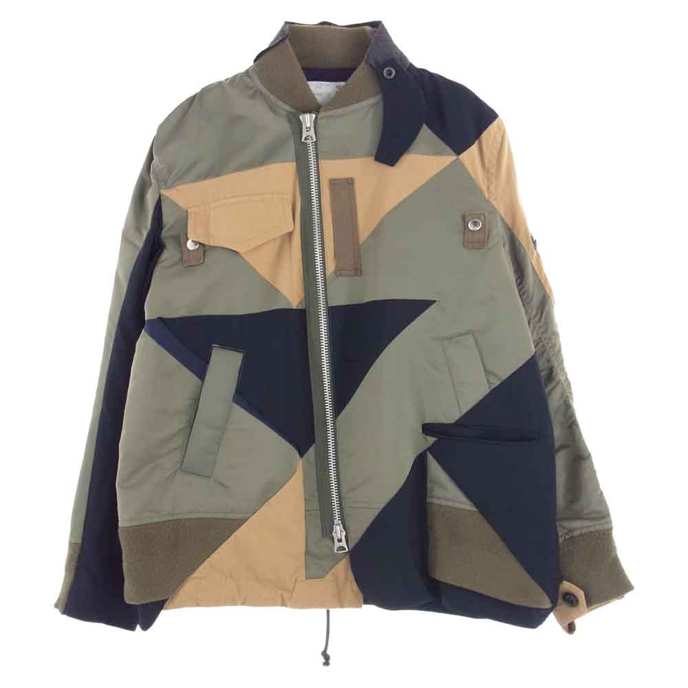 Sacai サカイ 21SS Hank Willias Thomas Solid Mix Blouson ハンクウィリストーマス ソリッド ミックス 再構築 ブルゾン 1【中古】