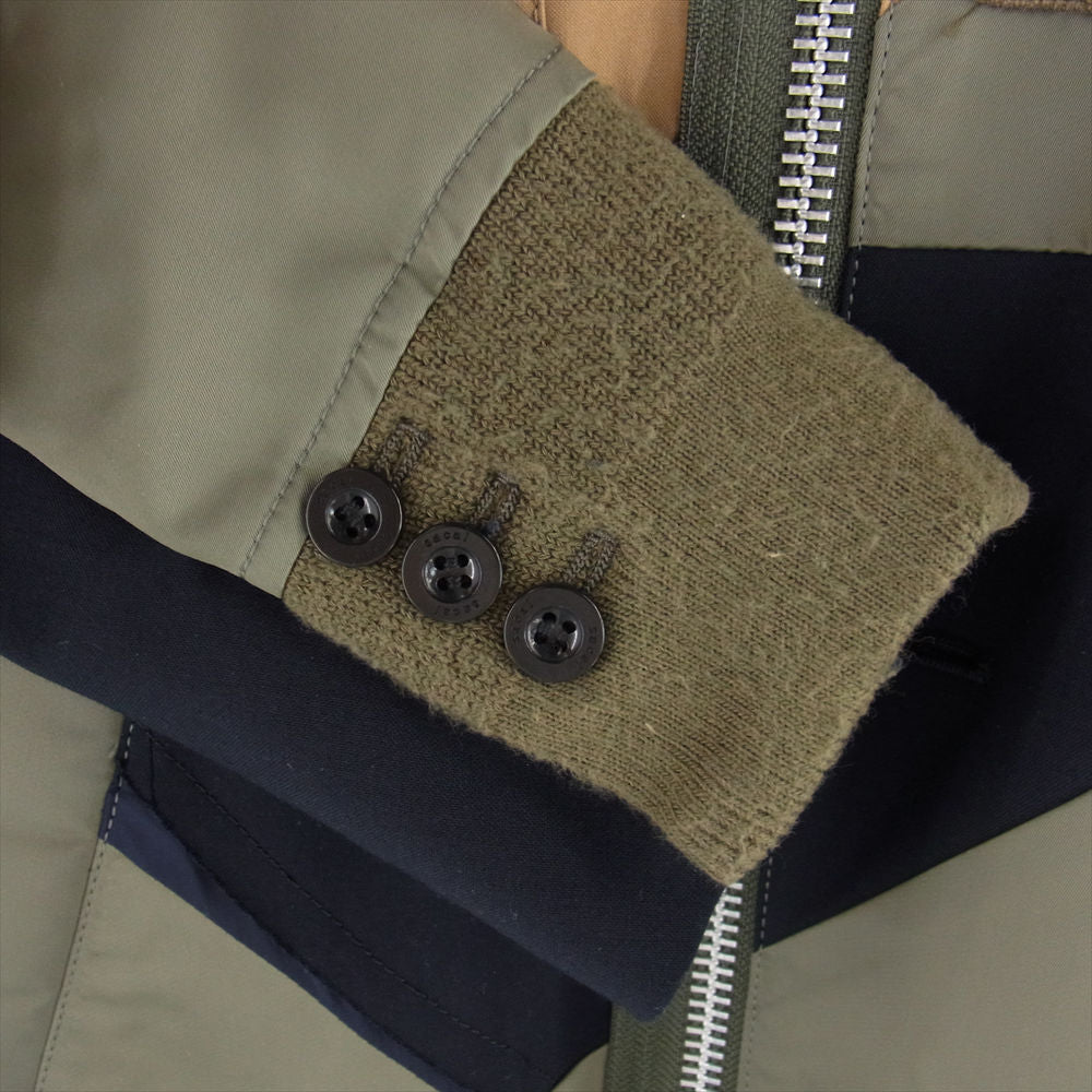 Sacai サカイ 21SS Hank Willias Thomas Solid Mix Blouson ハンクウィリストーマス ソリッド ミックス 再構築 ブルゾン 1【中古】