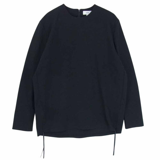 HYKE ハイク 211-12297 012 サイドジップ モックネック プルオーバ― スウェット  ブラック系 1【中古】