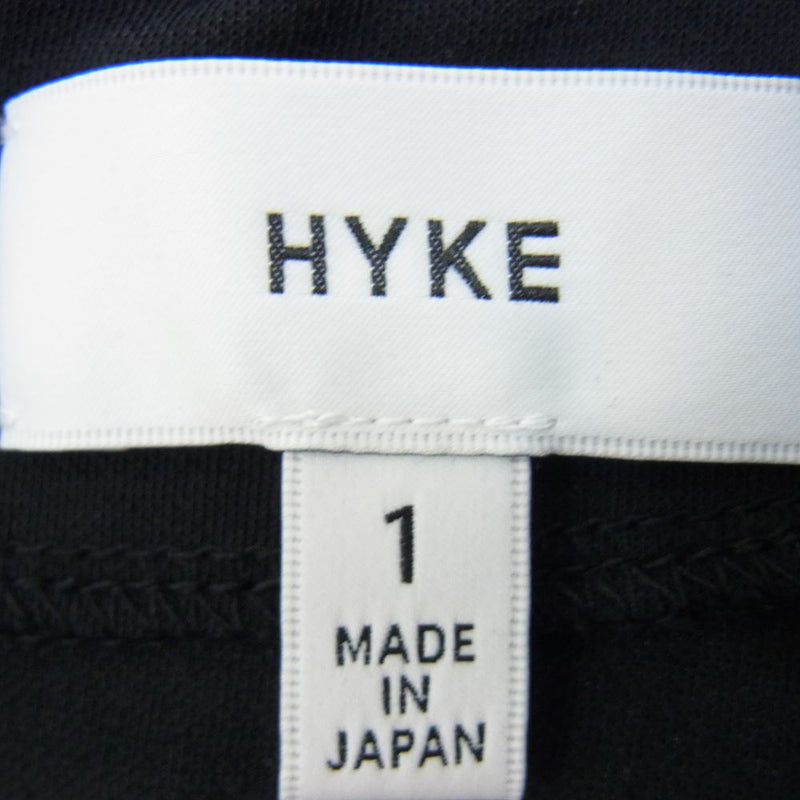 HYKE ハイク 211-12297 012 サイドジップ モックネック プルオーバ― スウェット  ブラック系 1【中古】