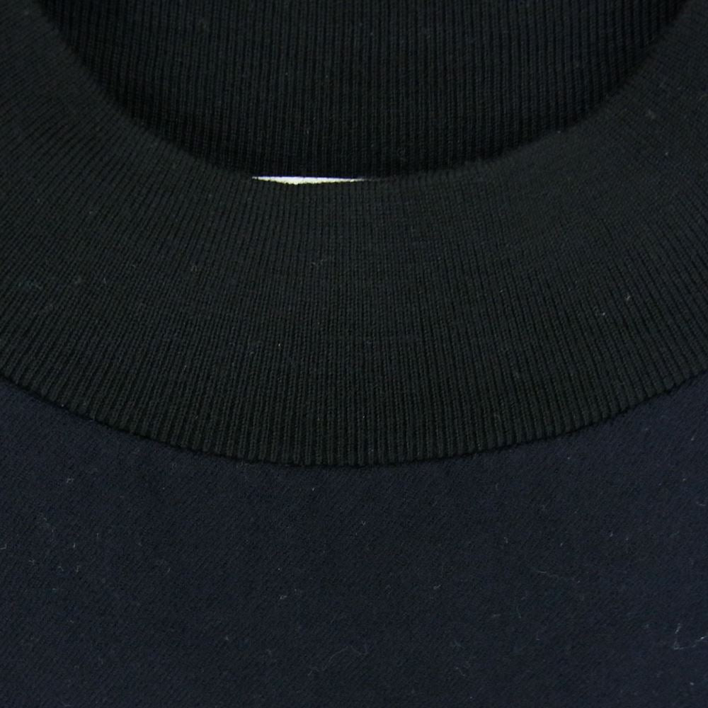 ENFOLD エンフォルド 21AW 300EA230-2500 RIB N/C PULLOVER ストレッチサキソニー リブ プルオーバ― モックネック 長袖 Tシャツ ネイビー系 38【中古】