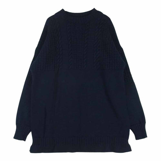 MAISON MARGIELA メゾンマルジェラ 22SS S30GP0336 白タグ 四つタグ クルーネック ウール ニット セーター ダークネイビー系 S【中古】