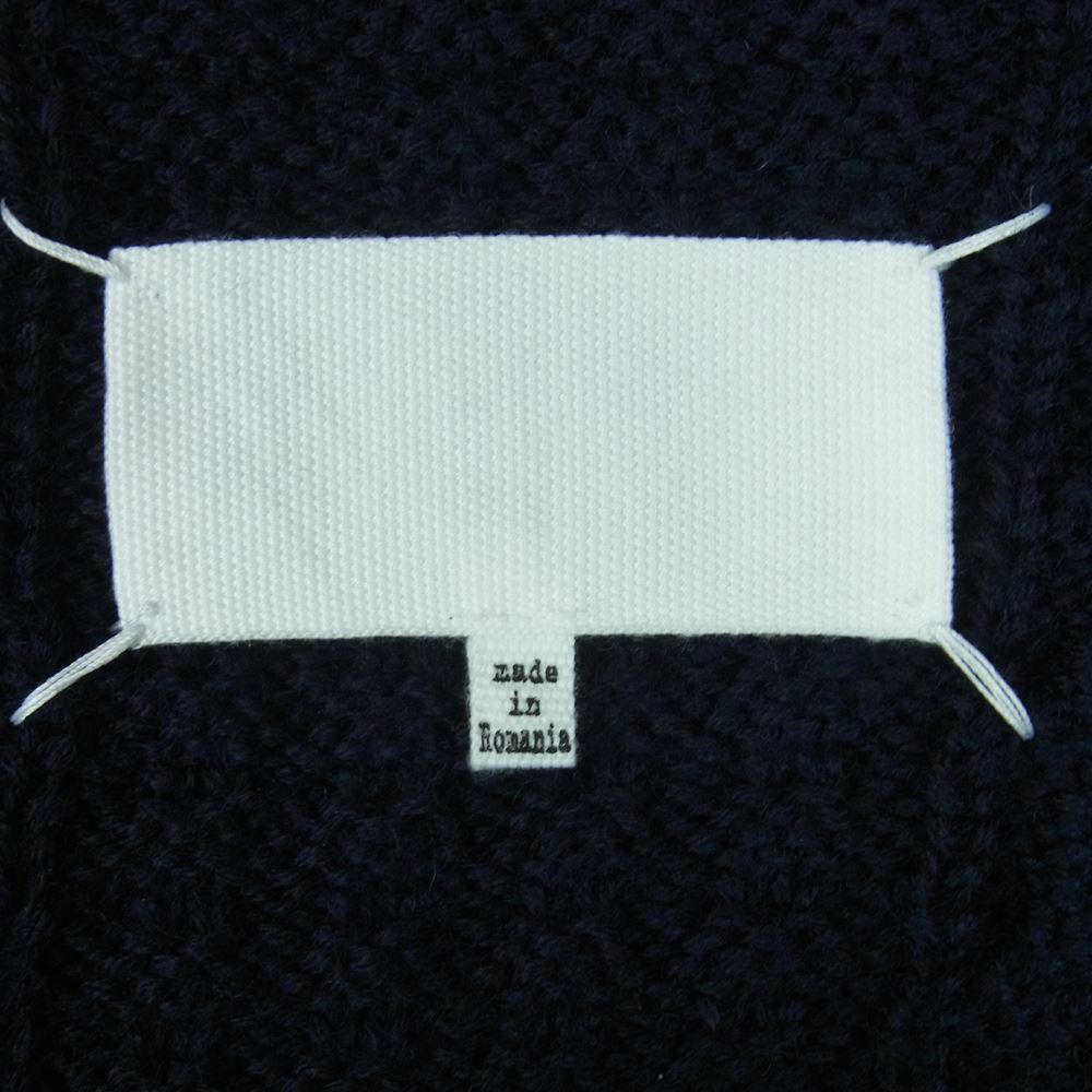 MAISON MARGIELA メゾンマルジェラ 22SS S30GP0336 白タグ 四つタグ クルーネック ウール ニット セーター ダークネイビー系 S【中古】