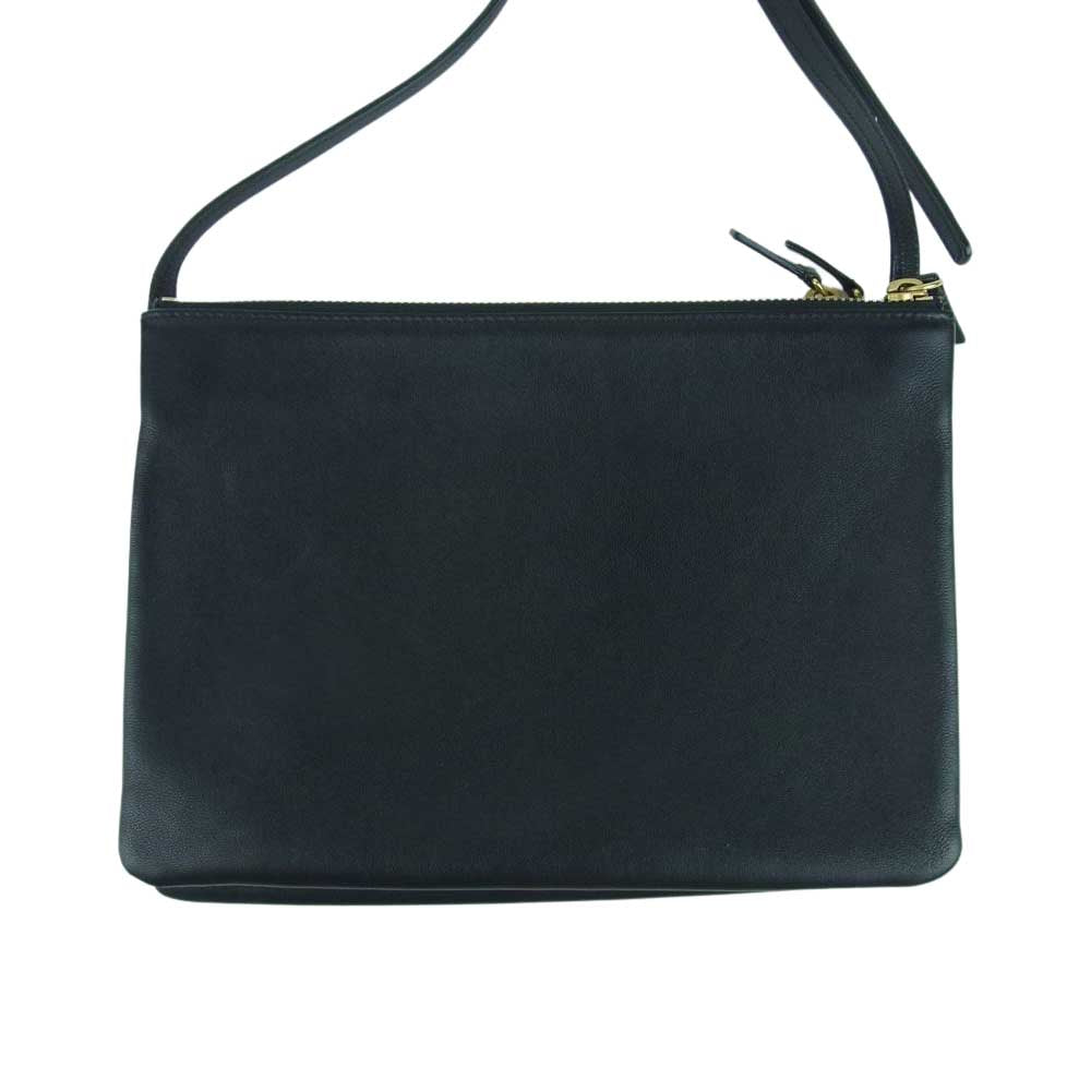 CELINE セリーヌ 192043 TRIO LARGE トリオ ラージ ショルダー バッグ イタリア製 ブラック系【中古】