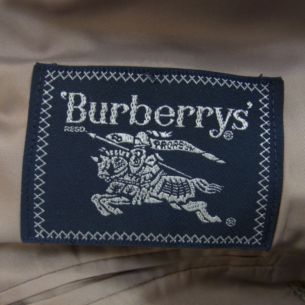 BURBERRY バーバリー BBE72-627-55 Burberrys バーバリーズ 2B チェック ウール リネン テーラード ジャケット カーキ系 サイズ表記無【中古】