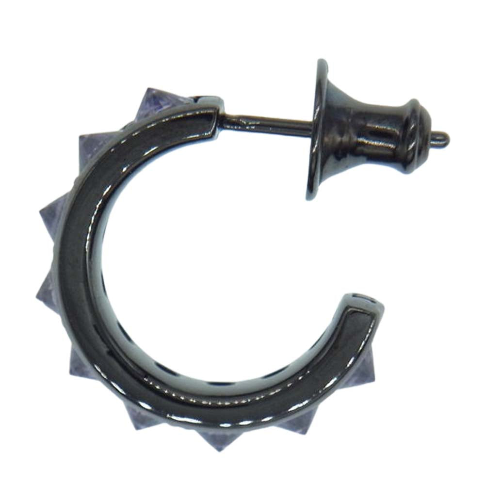 Justin Davis ジャスティンデイビス SEJ669 HEAVEN'S PEAK ストーン スタッズ ピアス ブラック系 パープル系【極上美品】【中古】