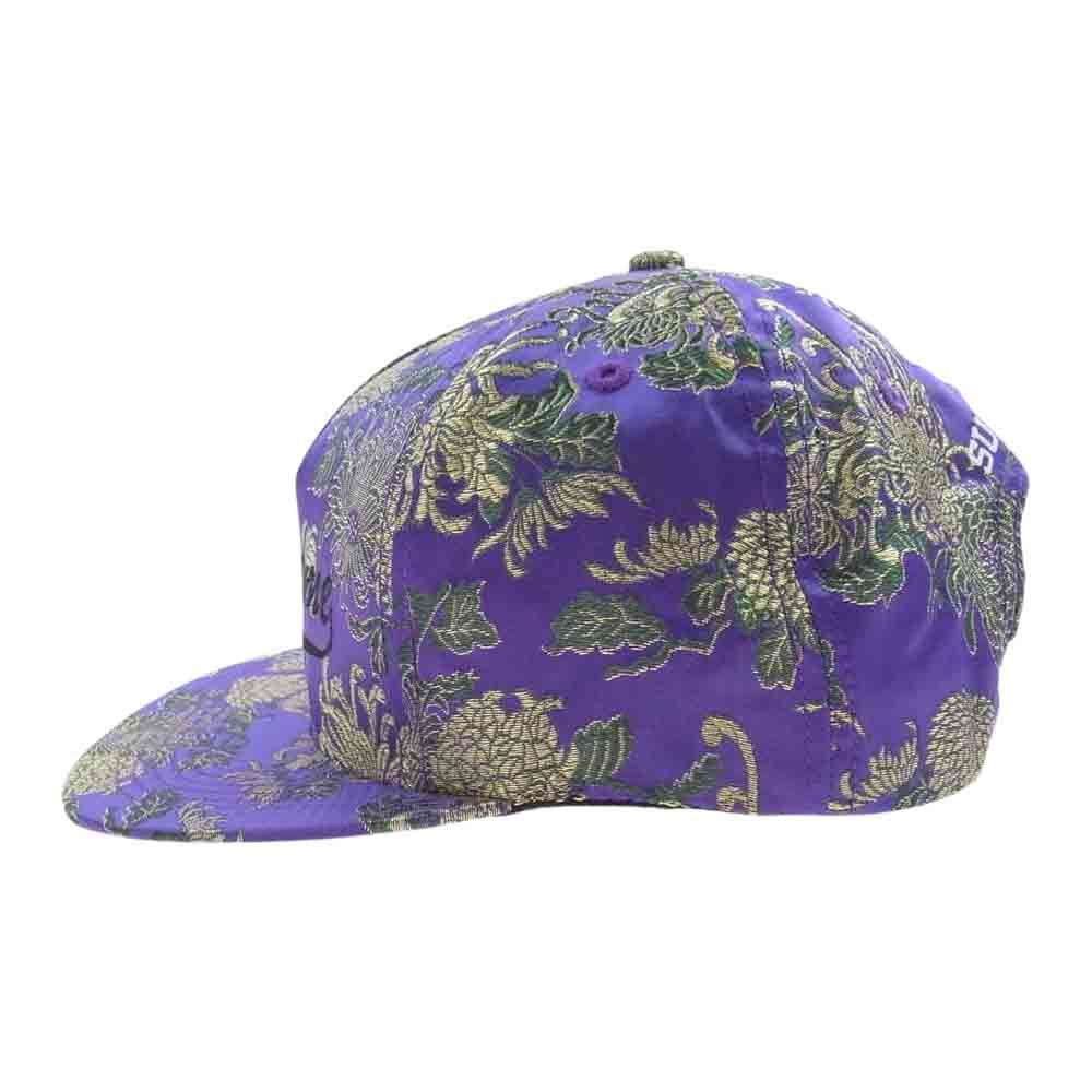 Supreme シュプリーム 17SS Eastern Floral 5-Panel イースタン フローラル ロゴ 5パネル キャップ パープル系【中古】