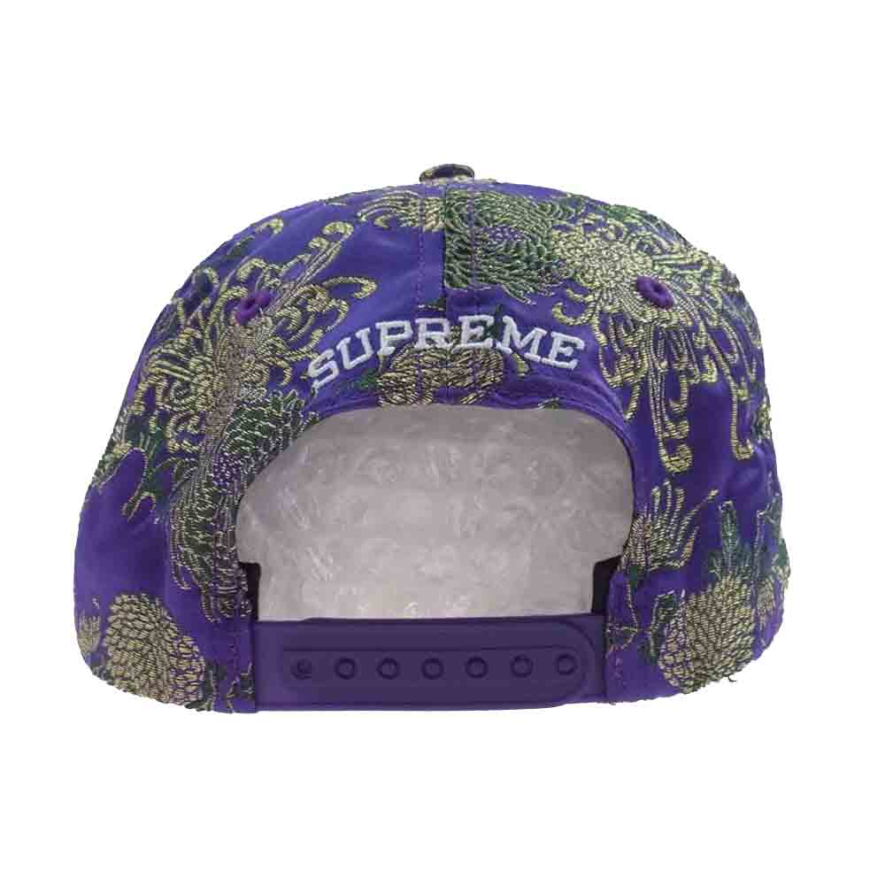 Supreme シュプリーム 17SS Eastern Floral 5-Panel イースタン フローラル ロゴ 5パネル キャップ パープル系【中古】