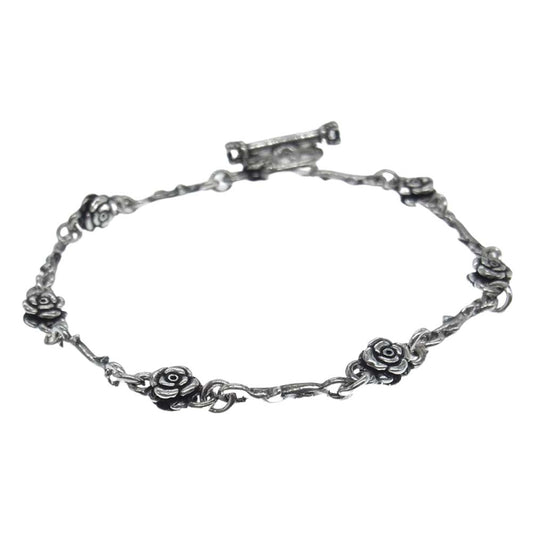 Justin Davis ジャスティンデイビス SBJ667 購入時証明書付属 BRIAR ROSE ブライア ローズ Tバー ブレスレット シルバー系【極上美品】【中古】