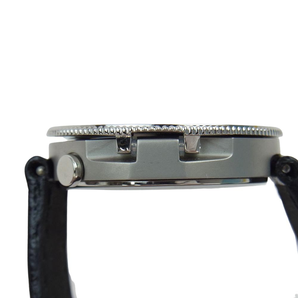Vivienne Westwood ヴィヴィアンウエストウッド 2連 レザー コイン リストウォッチ 腕時計 ブラック系 シルバー系【中古】