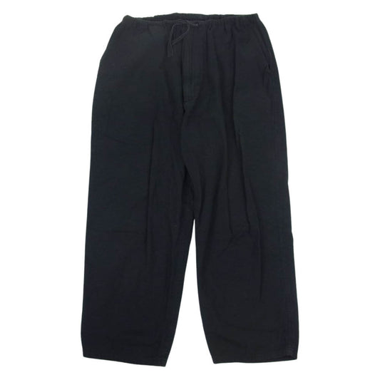 COMOLI コモリ 20SS R01-03008 ベタシャン ドローストリング テーパード スラックス イージー パンツ ブラック系 2【中古】