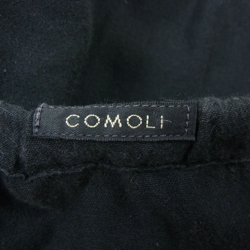 COMOLI コモリ 20SS R01-03008 ベタシャン ドローストリング テーパード スラックス イージー パンツ ブラック系 2【中古】