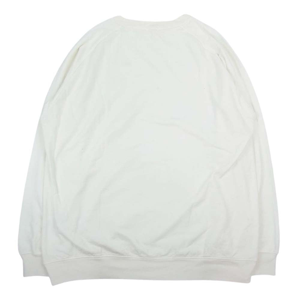 COMOLI コモリ 22AW W03-05008 COTTON SILK CREWNECK コットン シルク クルーネック ラグラン 長袖 Tシャツ ホワイト系 3【極上美品】【中古】