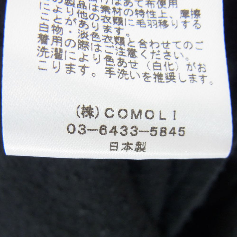 COMOLI コモリ 23SS X01-01024 SILK NEP VIYELLA JACKET シルク ネップ ビエラ ジャケット ブラック系 2【美品】【中古】