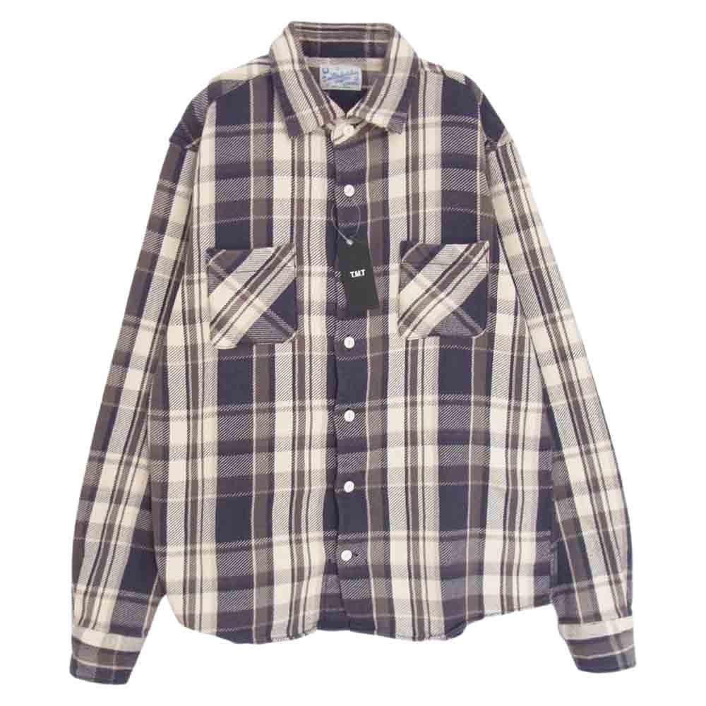 TMT ティーエムティー TSH-S2206 VINTAGE PLAID SHIRTS ビンテージ プレイド チェック ネル 長袖 シャツ チャコール系 M【美品】【中古】