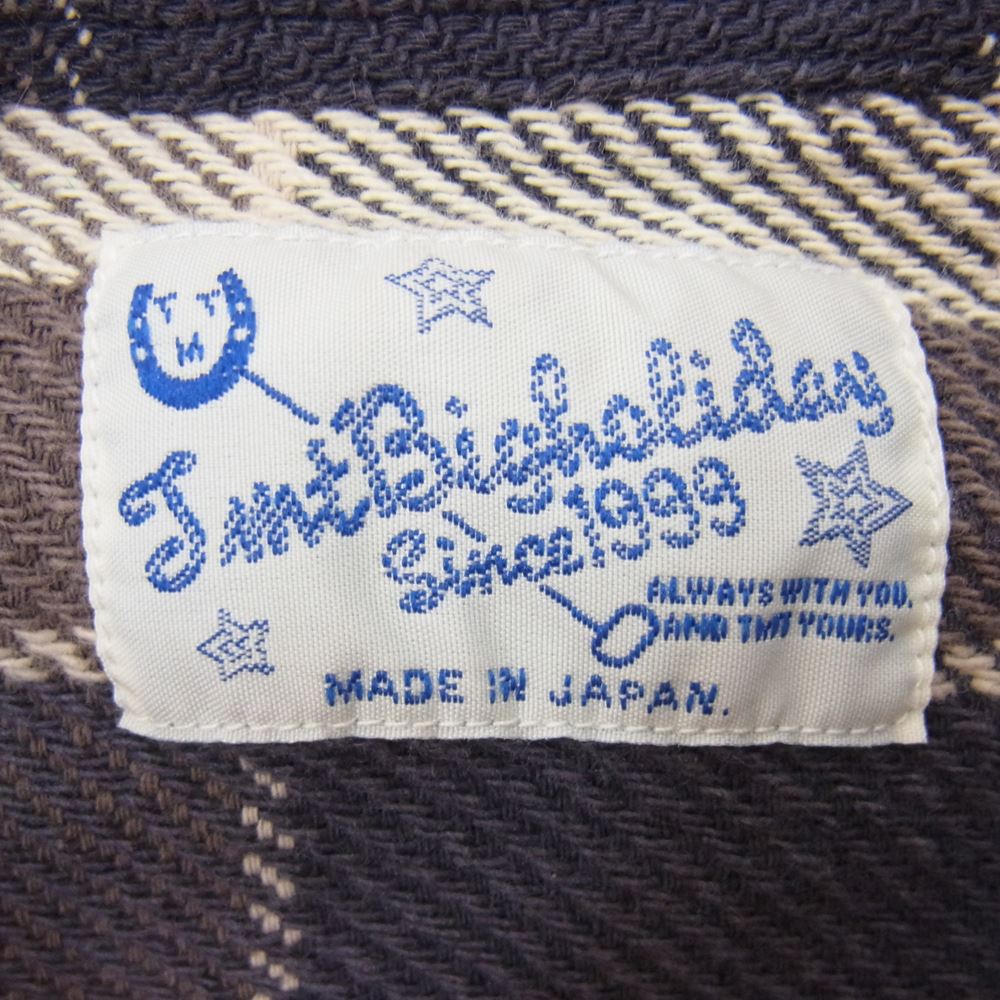 TMT ティーエムティー TSH-S2206 VINTAGE PLAID SHIRTS ビンテージ プレイド チェック ネル 長袖 シャツ チャコール系 M【美品】【中古】