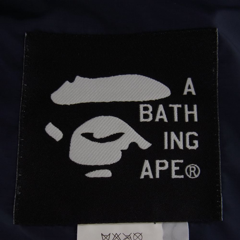 A BATHING APE アベイシングエイプ 復刻 シープスキン レザー ダウン ジャケット ブラウン系 M【美品】【中古】