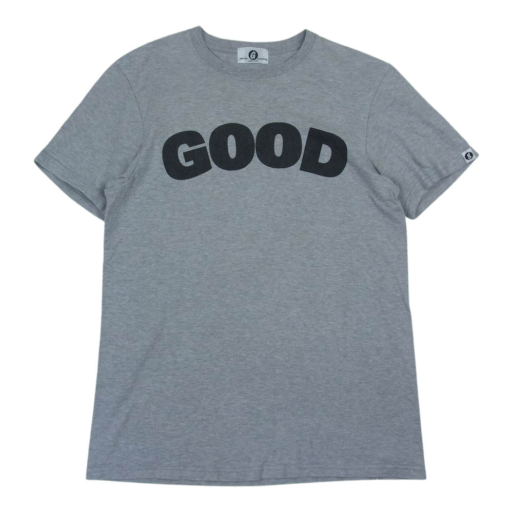 GOODENOUGH グッドイナフ GOOD Eロゴ プリント 半袖 Tシャツ グレー系【中古】