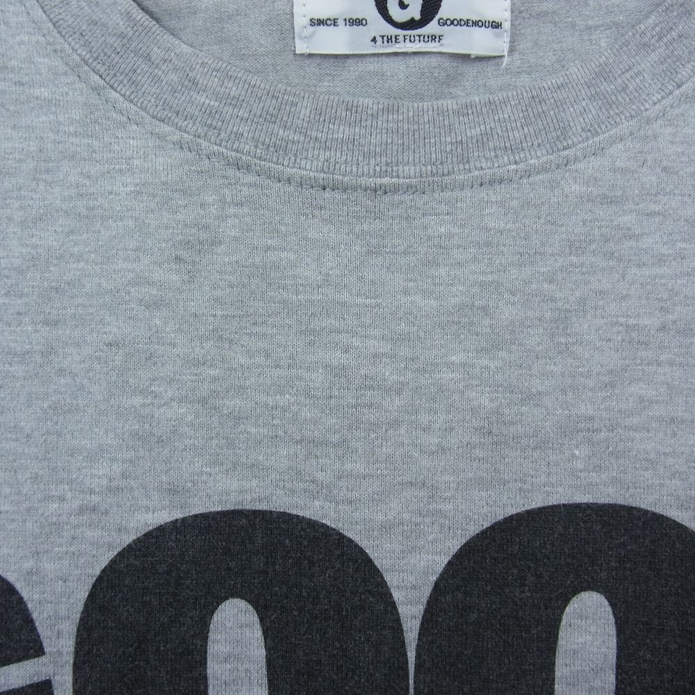 GOODENOUGH グッドイナフ GOOD Eロゴ プリント 半袖 Tシャツ グレー系【中古】