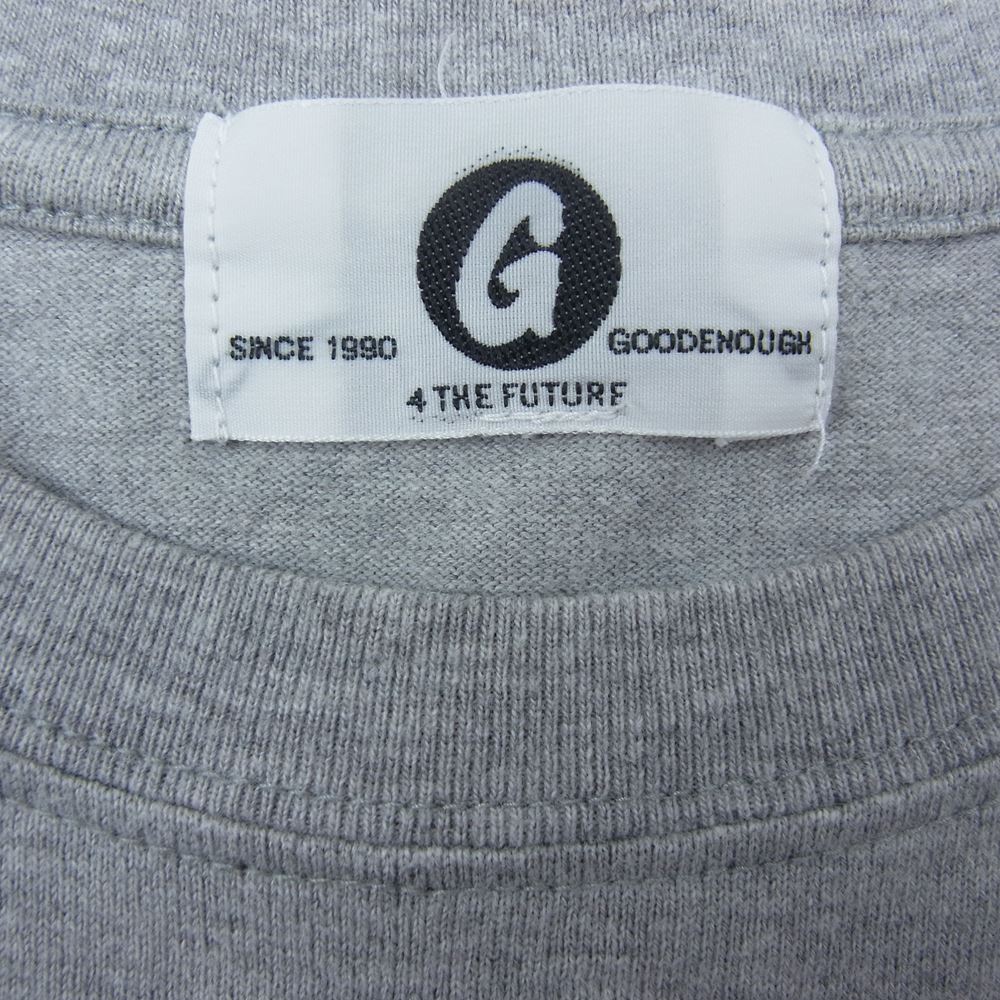 GOODENOUGH グッドイナフ GOOD Eロゴ プリント 半袖 Tシャツ グレー系【中古】