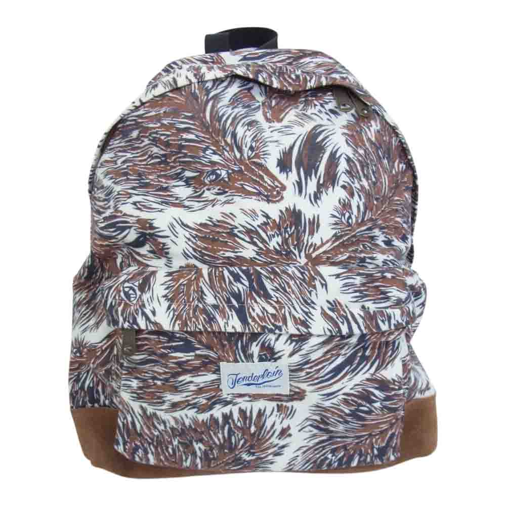 TENDERLOIN テンダーロイン PORTER ポーター WOLF ウルフ フランネル バックパック デイパック リュック ブラウン系【美品】【中古】