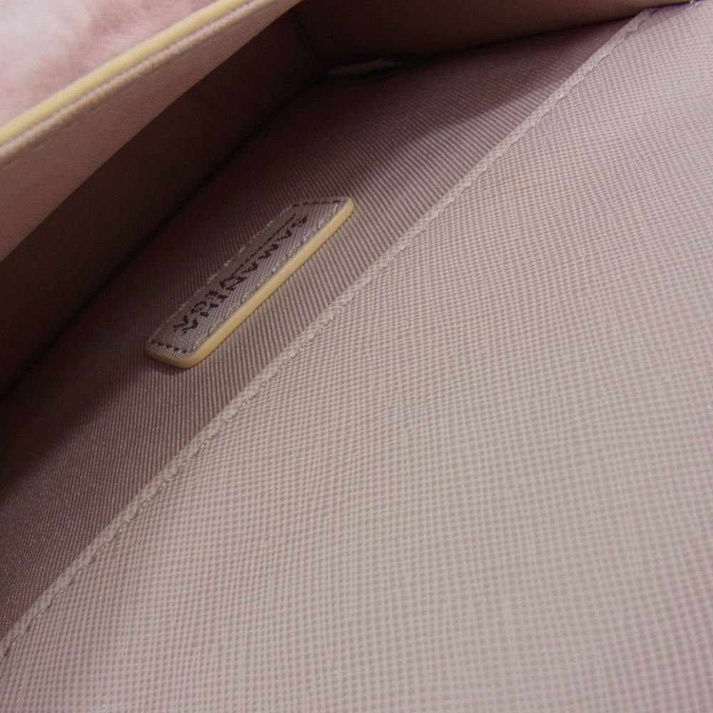 サマンサベガ TWIGS ボア 2Way ハンド ショルダー バッグ ピンク系【美品】【中古】