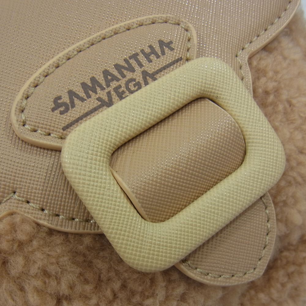 サマンサベガ TWIGS ボア 2Way ハンド ショルダー バッグ オフホワイト ベージュ系【新古品】【未使用】【中古】