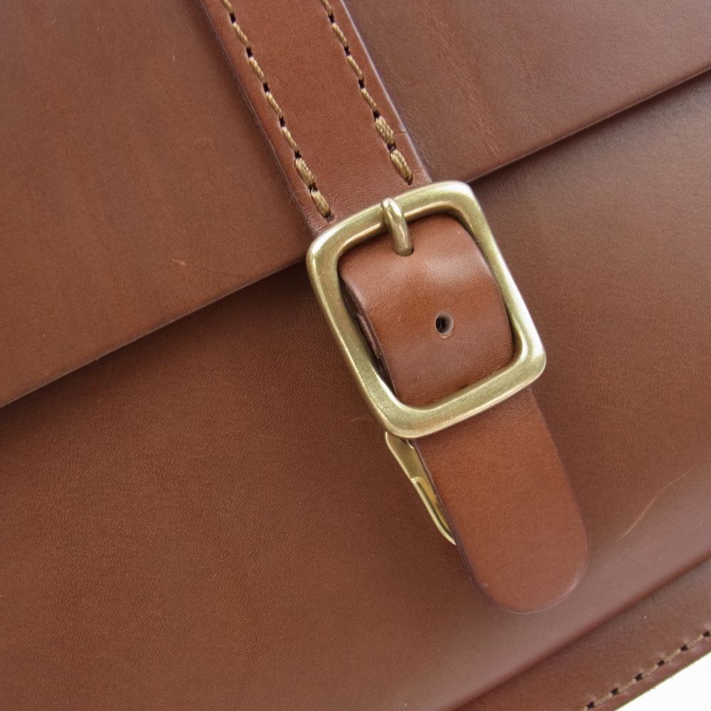 HERZ ヘルツ BC-4 1本ベルト 3way レザー ビジネス バッグ ブラウン系【新古品】【未使用】【中古】