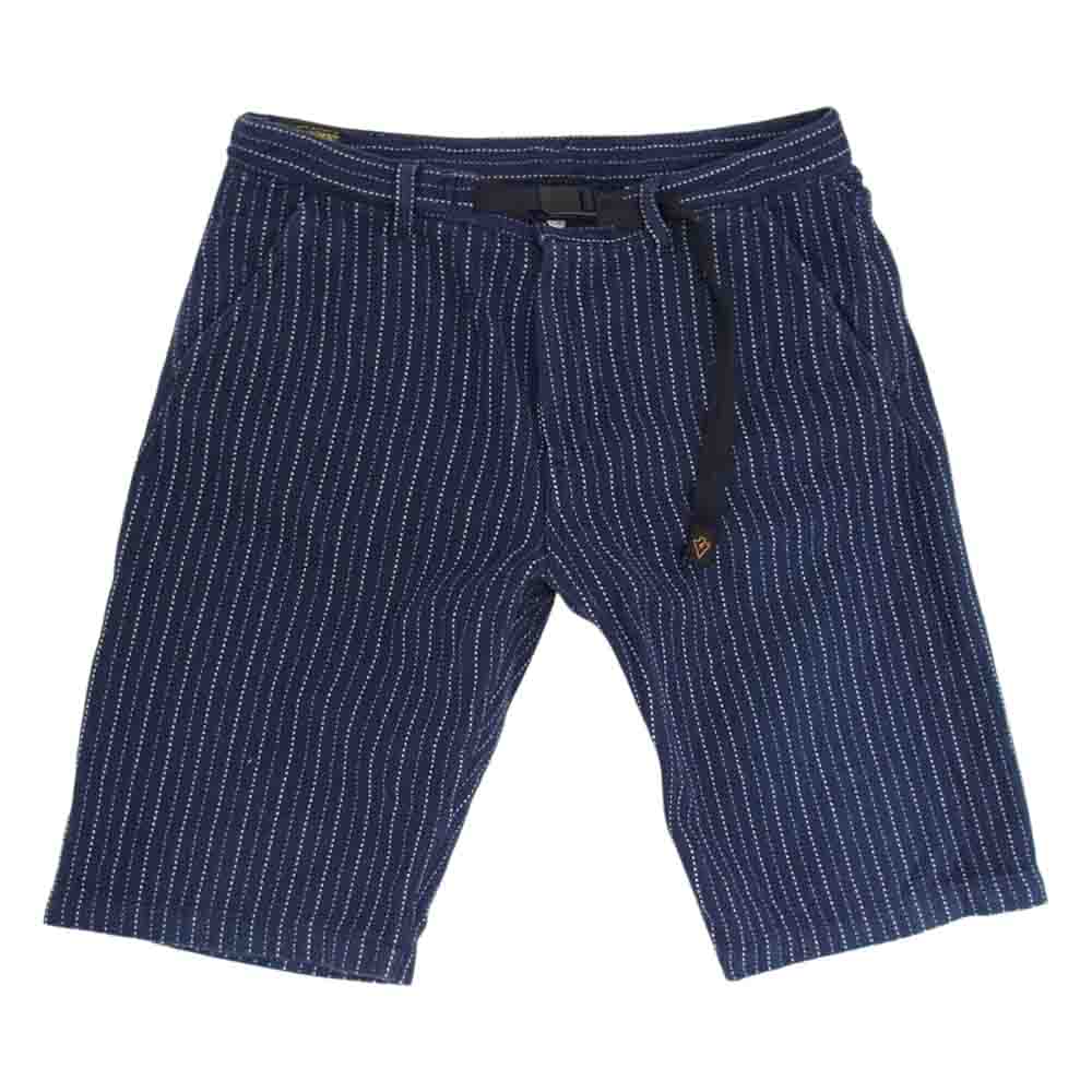 ウエストライド CYCLE SHORTS ウォバッシュ ストライプ サイクル ショーツ ハーフ パンツ ネイビー系 36【中古】