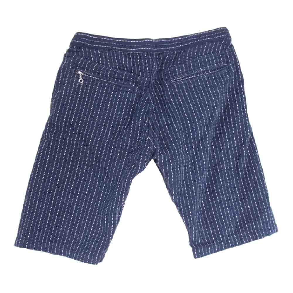 ウエストライド CYCLE SHORTS ウォバッシュ ストライプ サイクル ショーツ ハーフ パンツ ネイビー系 36【中古】