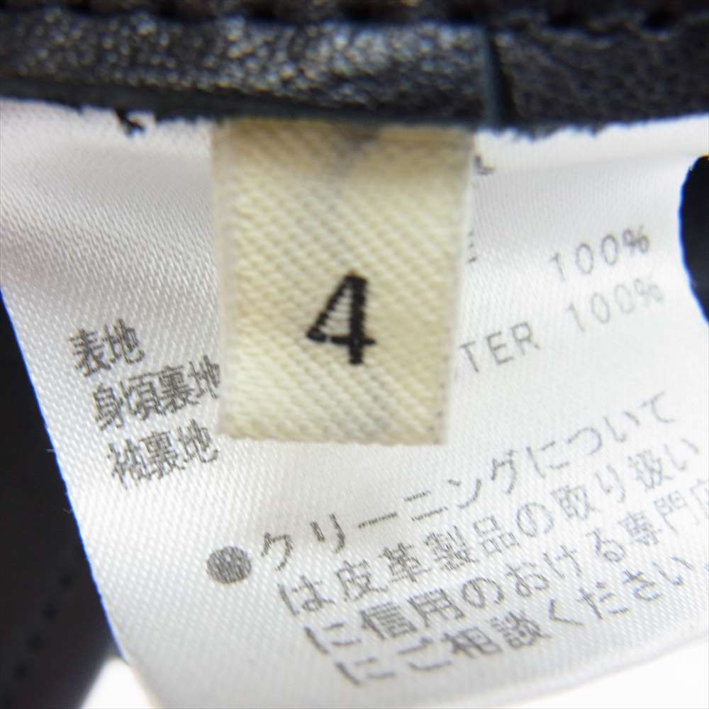 サンセットベイ KINGS キングス ナチュラル シュリンク カウハイド レザー ダブル ライダース ジャケット ブラック系 4【中古】