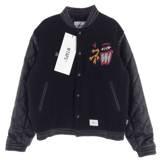 WTAPS ダブルタップス 20AW  202BRDT-JKM05  CANAL JACKET WONY. MOSSER カナル スタジアム ジャケット モッサー スタジャン ブラック系 01【中古】
