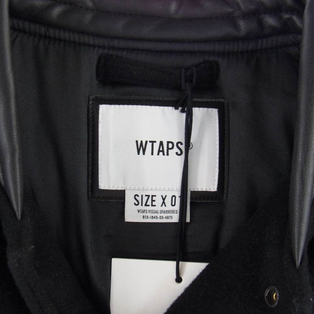 WTAPS ダブルタップス 20AW  202BRDT-JKM05  CANAL JACKET WONY. MOSSER カナル スタジアム ジャケット モッサー スタジャン ブラック系 01【中古】