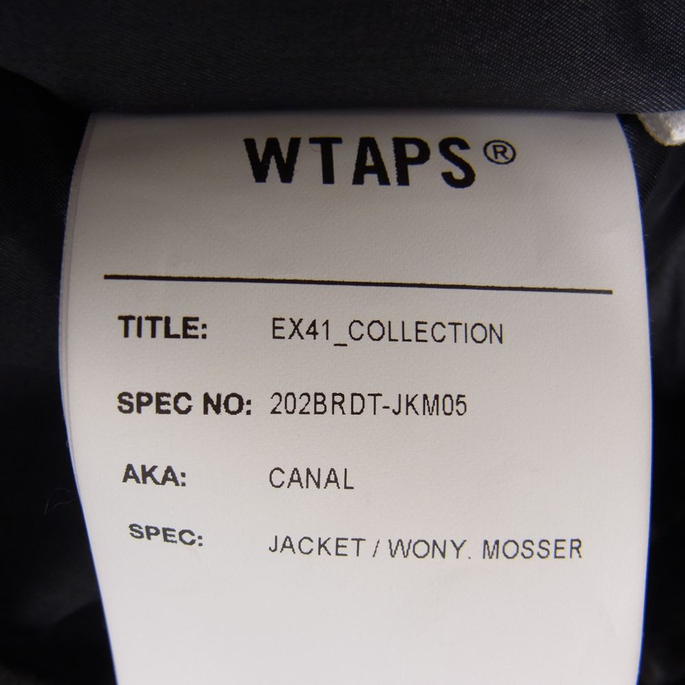 WTAPS ダブルタップス 20AW  202BRDT-JKM05  CANAL JACKET WONY. MOSSER カナル スタジアム ジャケット モッサー スタジャン ブラック系 01【中古】