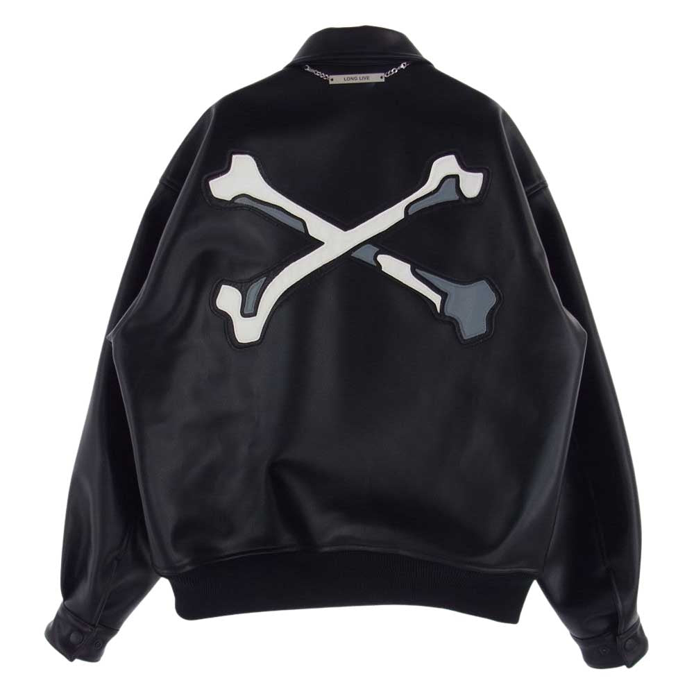 WTAPS ダブルタップス 22AW 222BRDT-JKM07 JFW-01 JACKET SYNTHETIC クロスボーン フライト ジャケット ブラック系 01【極上美品】【中古】