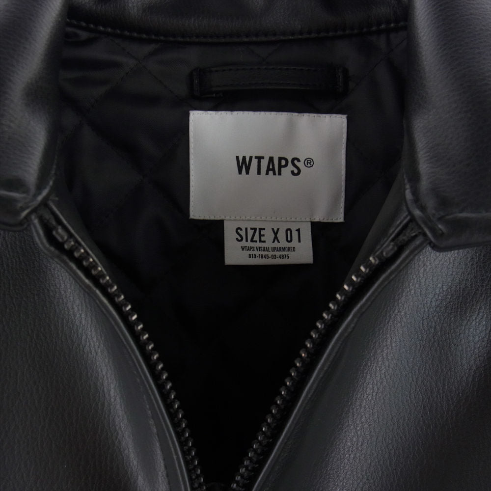 WTAPS ダブルタップス 22AW 222BRDT-JKM07 JFW-01 JACKET SYNTHETIC クロスボーン フライト ジャケット ブラック系 01【極上美品】【中古】