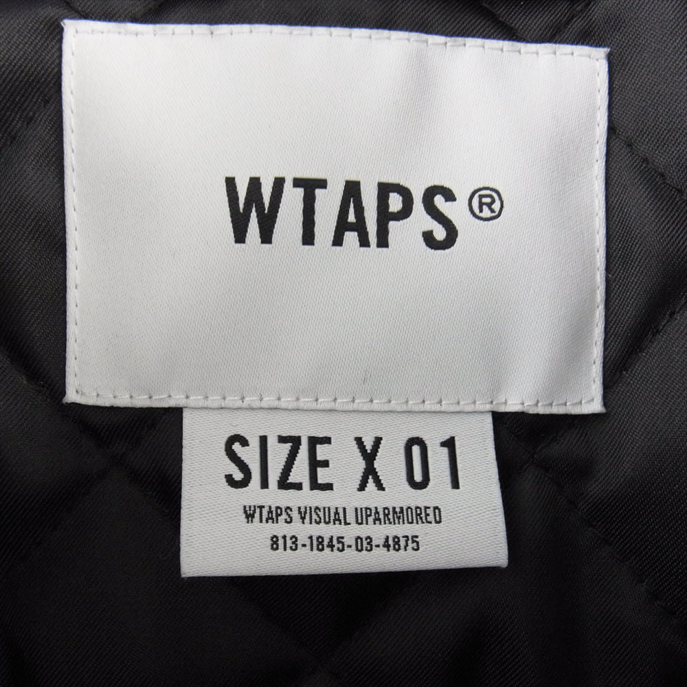 WTAPS ダブルタップス 22AW 222BRDT-JKM07 JFW-01 JACKET SYNTHETIC クロスボーン フライト ジャケット ブラック系 01【極上美品】【中古】