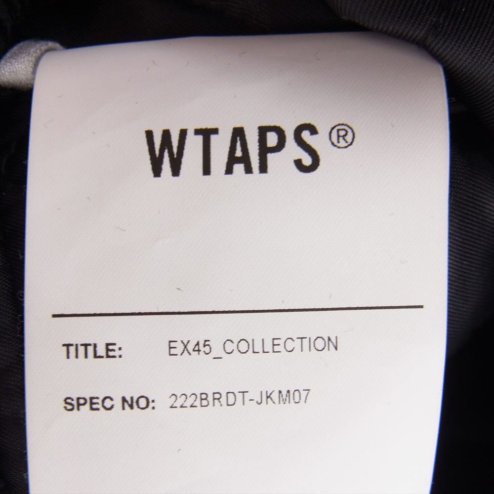 WTAPS ダブルタップス 22AW 222BRDT-JKM07 JFW-01 JACKET SYNTHETIC クロスボーン フライト ジャケット ブラック系 01【極上美品】【中古】
