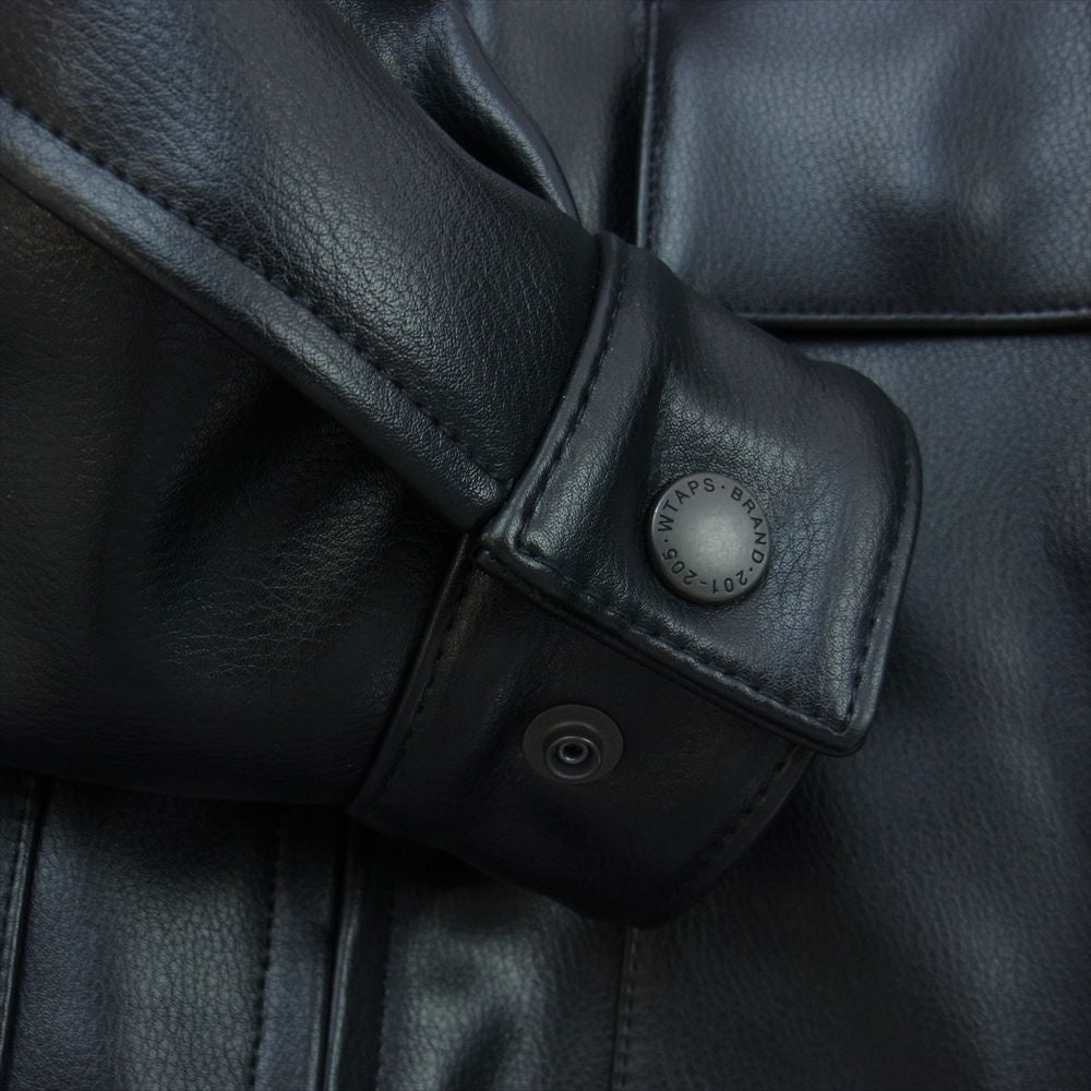 WTAPS ダブルタップス 22AW 222BRDT-JKM07 JFW-01 JACKET SYNTHETIC クロスボーン フライト ジャケット ブラック系 01【極上美品】【中古】