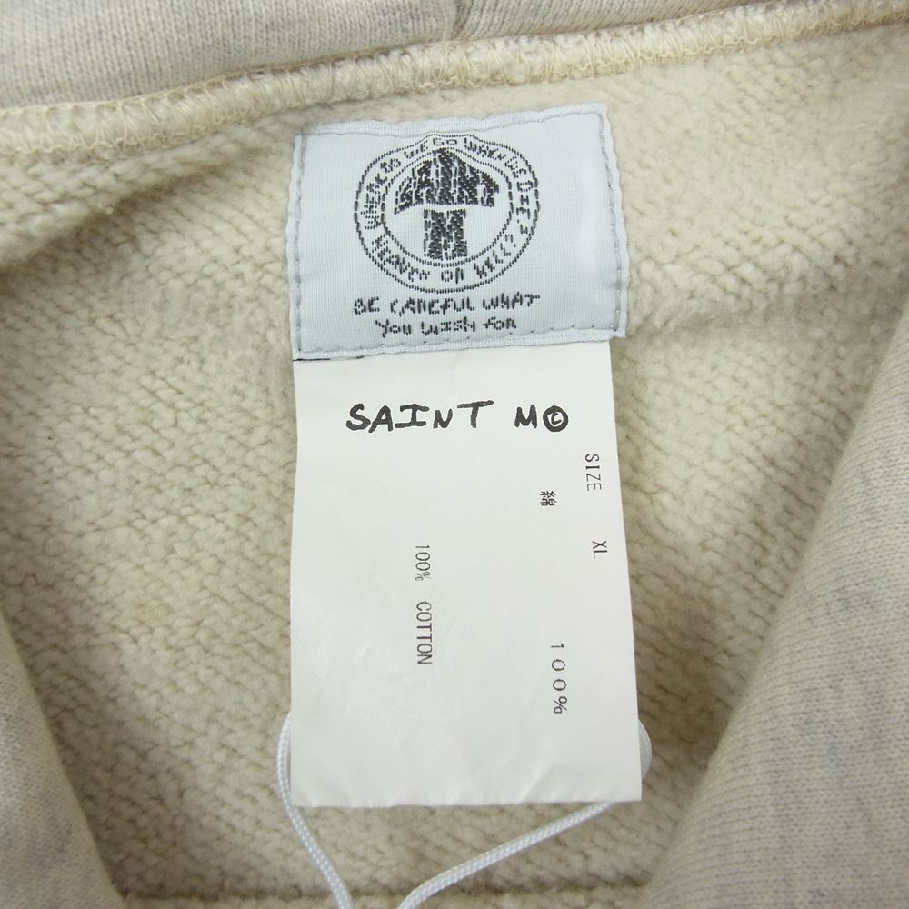 SAINT MICHAEL セントマイケル 21SS SM-S21-0000-044 HOODIE グラフィティ フーディー ダメージ加工  グレー系 XL【美品】【中古】