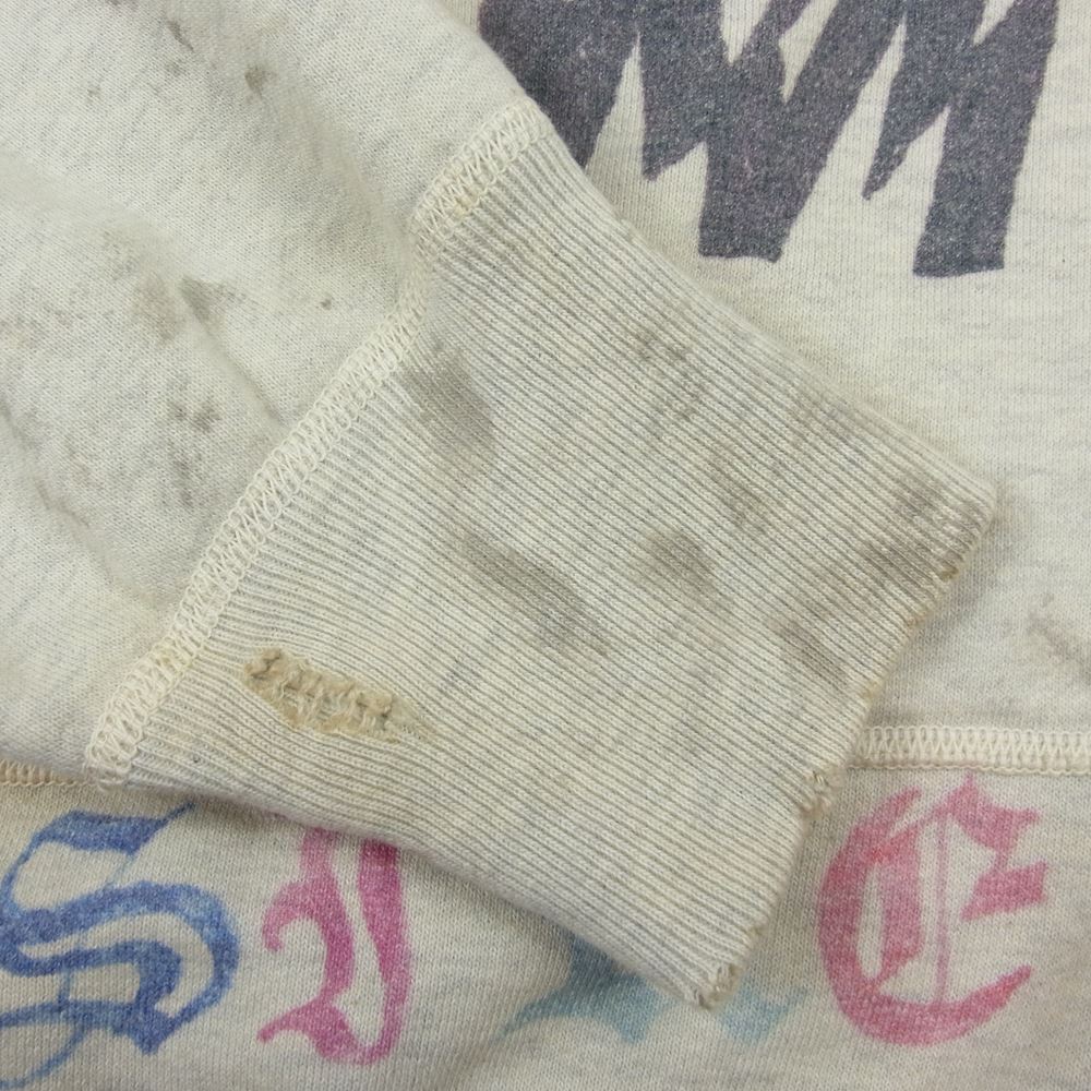 SAINT MICHAEL セントマイケル 21SS SM-S21-0000-044 HOODIE グラフィティ フーディー ダメージ加工  グレー系 XL【美品】【中古】
