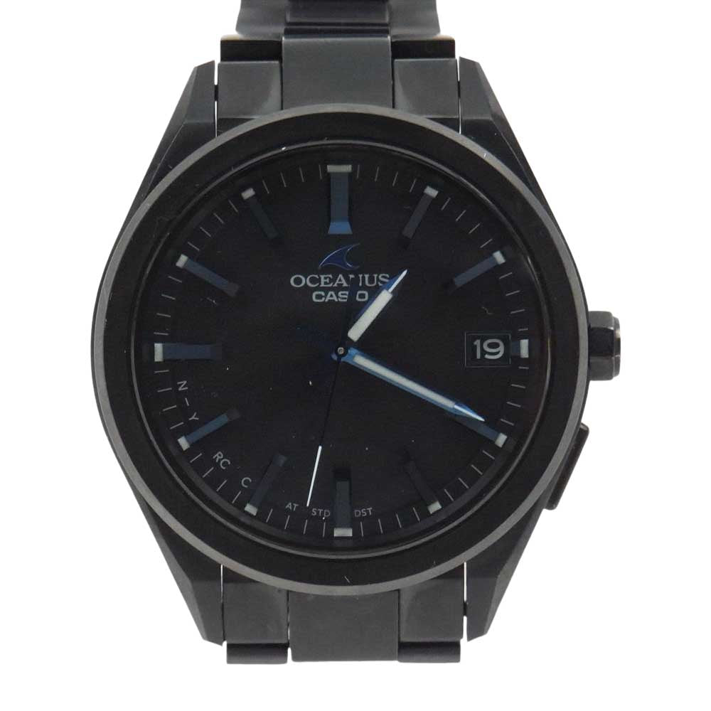 CASIO カシオ OCW-T200SB-1AJF オシアナス ステンレススチール タフソーラー ソーラー電波 腕時計 ウォッチ ブラック系【中古】