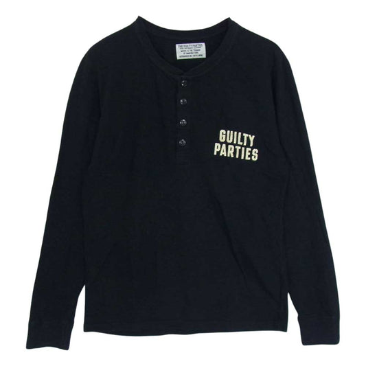 WACKO MARIA ワコマリア GUILTY PARTIES プリント ヘンリーネック カットソー ブラック系 M【中古】