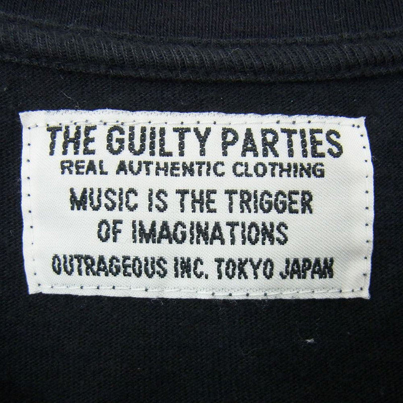 WACKO MARIA ワコマリア GUILTY PARTIES プリント ヘンリーネック カットソー ブラック系 M【中古】