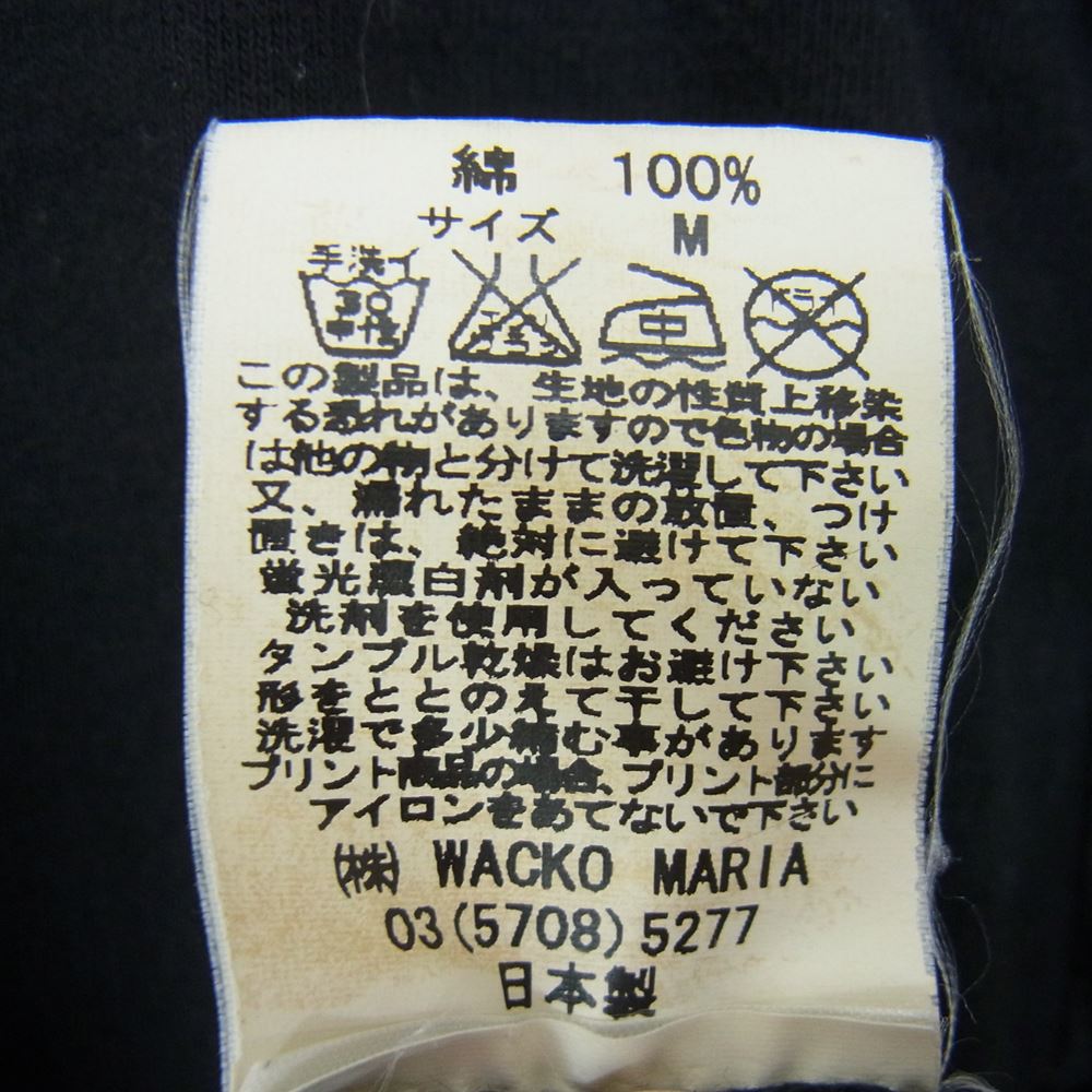 WACKO MARIA ワコマリア GUILTY PARTIES プリント ヘンリーネック カットソー ブラック系 M【中古】