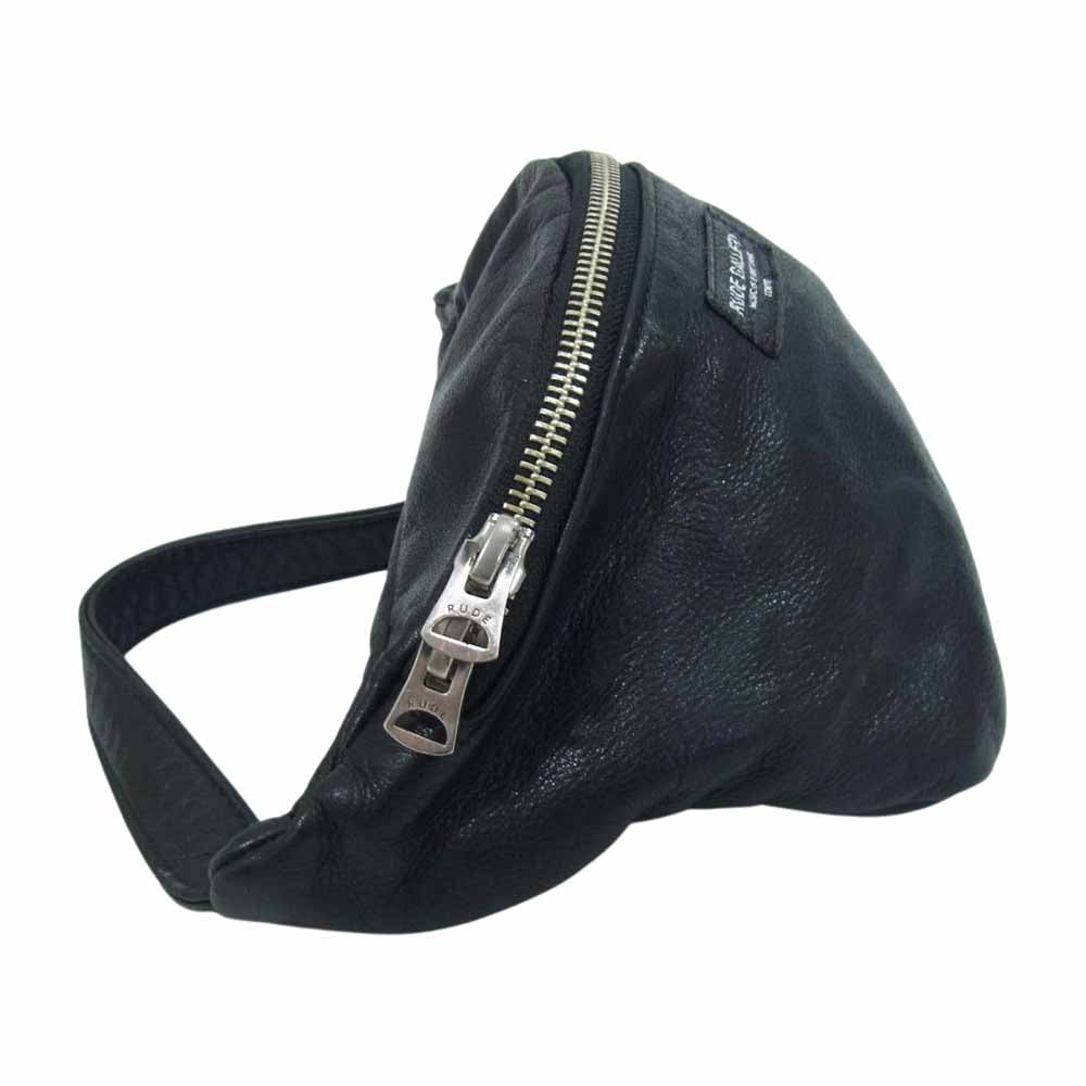 春　RUDE GALLERY レザーウエストバッグ OUTSIDERS LEATHER WAIST BAG / RUDE GALLERY BLACK REBEL | CROSS
