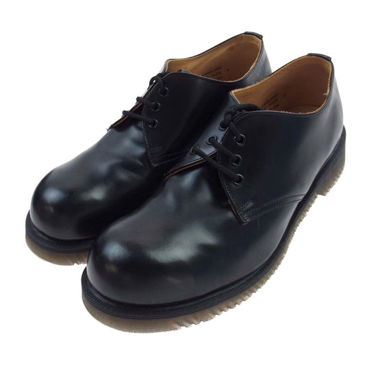 GEORGE COX ジョージコックス 1247-205 37B 3HOLE GIBSON ギブソン スチールトゥ レザー シューズ ブラック系 9【美品】【中古】